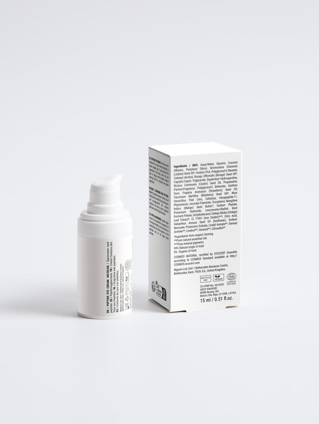Yeoun peptide eye cream, additional product view, 15 ml